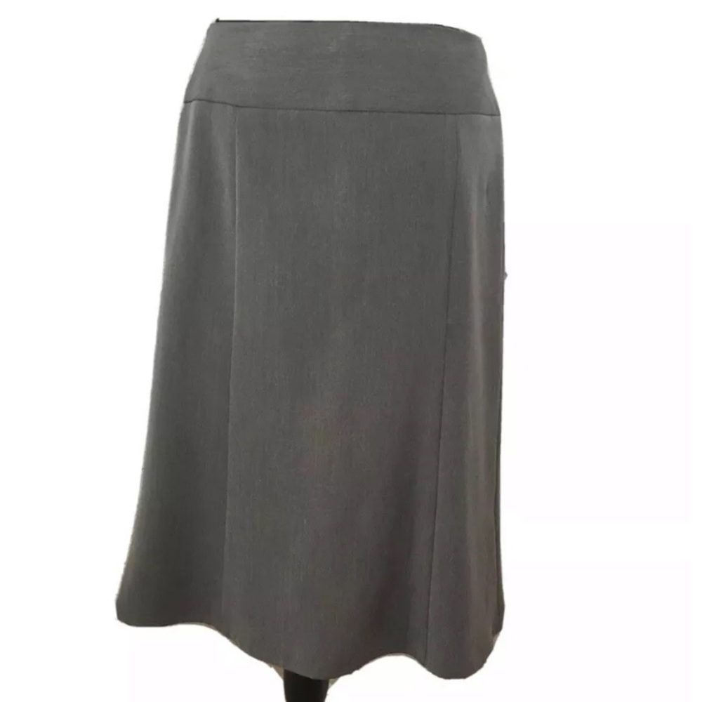 CATO GRAY FLARED MID CALF SKIRT SIZE 8